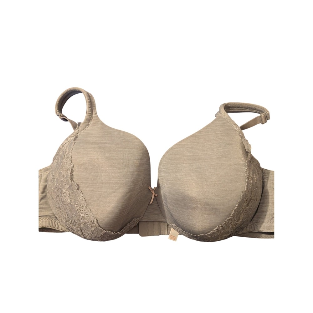 Cacique Gray Lace Lightly Lined Full Coverage Underwire Bra 48C A83532